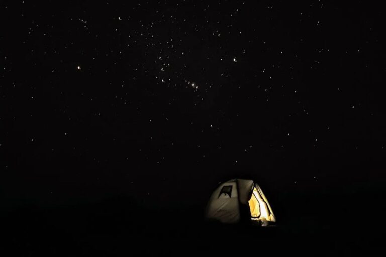 Camping under the shining stars