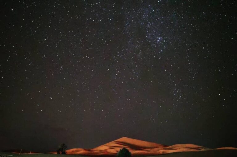 Camping under the stars in the Moroccan desert